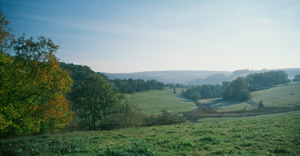 Het dal van de Burnefontain vlak bij Maison Haut-Fays